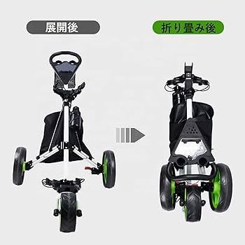 【deichan】折りたたみ式ゴルフ用カート Amazon.co.jp: 2024 ゴルフカートプッシュプルゴルフ用カート